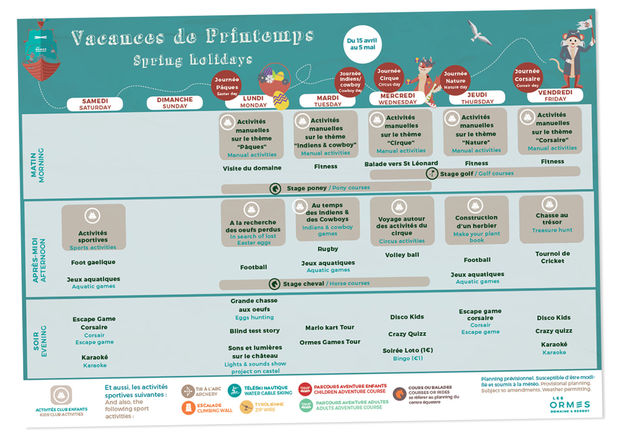 planning printemps